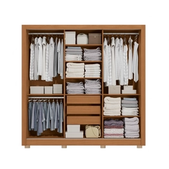 Guarda-Roupa 3 Portas Reversíveis Kappesberg CB04M570 Canela/Off White SE