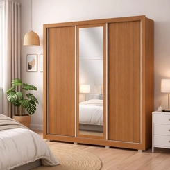 Guarda-Roupa 3 Portas Reversíveis Kappesberg CB04M570 Canela/Off White SE
