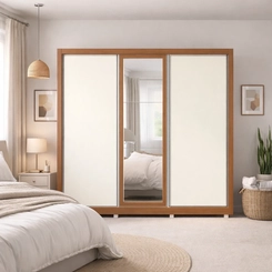 Guarda-Roupa 3 Portas Reversíveis Kappesberg CB04M570 Canela/Off White SE
