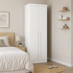 Guarda-Roupa 2 Portas 3 Gavetas Castro 3920A3 Branco Line SE