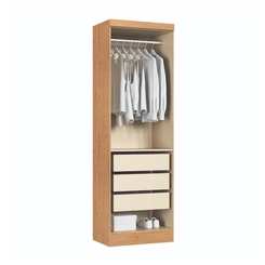 Guarda-Roupa 2 Portas 3 Gavetas Castro 3920A3 Cedro/Branco Line SE