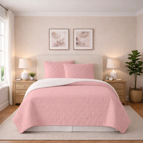 Kit Colcha Casal 3 Peças Bett C04 220x240cm Rosê