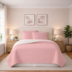 Kit Colcha Casal 3 Peças Bett C04 220x240cm Rosê