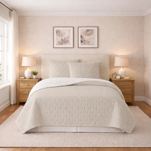 Kit Colcha Queen Size 3 Peças Bett C05 240x260cm Bege