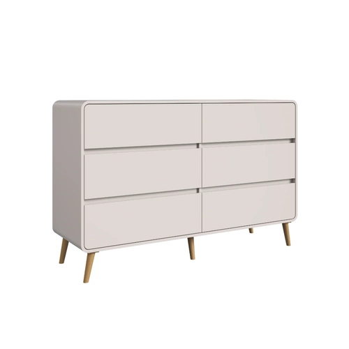 Cômoda 6 Gavetas Completa Móveis CV004 Bege Dunas SE