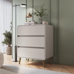 Cômoda 3 Gavetas Completa Móveis CV003 Bege Dunas SE