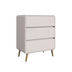 Cômoda 3 Gavetas Completa Móveis CV003 Bege Dunas SE
