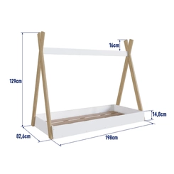 Cama Cabana Montessoriana Completa Móveis CCM003 Itapuã/Branco SE