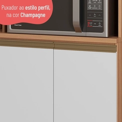 Torre Quente 70cm 4 Portas Telasul Macadâmia 914301-01 Freijó/Branco SE