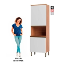 Torre Quente 70cm 4 Portas Telasul Macadâmia 914301-01 Freijó/Branco SE