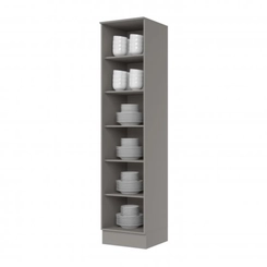 Cristaleira 1 Porta com Vidro Henn Americana C373-131 Cinza SE