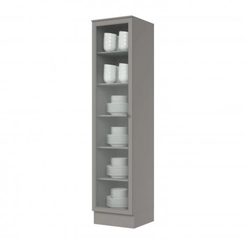 Cristaleira 1 Porta com Vidro Henn Americana C373-131 Cinza SE