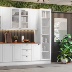 Cristaleira 1 Porta com Vidro Henn Americana C373-05 Branco HP SE