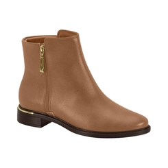 Bota Vizzano Feminina Caramelo Discreta com Detalhes Dourados