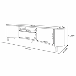 Rack para TV até 70'' HB Móveis Elara 132 Cinamomo