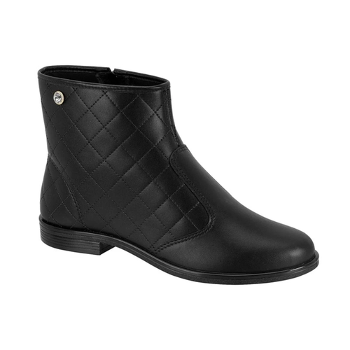 Bota Rasteira Feminina Beira Rio 9085-108 Preto com Costura Texturizada
