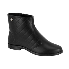 Bota Rasteira Feminina Beira Rio 9085-108 Preto com Costura Texturizada
