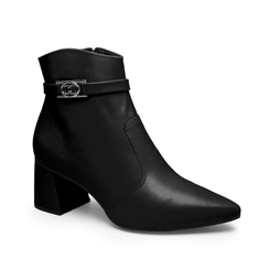 Bota Salto Feminina Dakota D2751 Preta Bico Fino Elegante