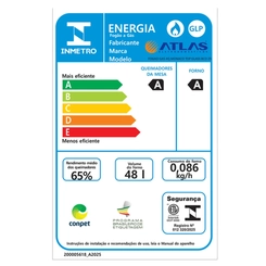 Fogão 4 Bocas Atlas Mônaco Top Glass 300002016 Branco Bivolt