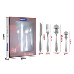 Conjunto de Talheres 24 Peças Fratelli 307903 Inox