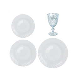 Aparelho de Jantar 16 Peças de Vidro Fratelli A19043 Branco
