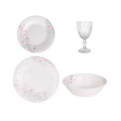 Aparelho de Jantar 16 Peças de Vidro Fratelli A19029 Azul