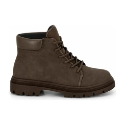 Bota Coturno Feminina Discreta Moleca 5344-202 Marrom Chocolate