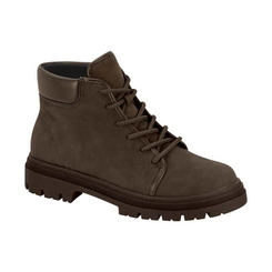 Bota Coturno Feminina Discreta Moleca 5344-202 Marrom Chocolate