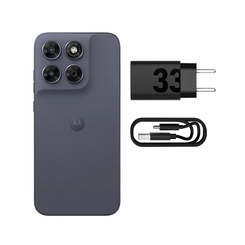 Smartphone Motorola G67 256GB 4GB RAM Tela 6.8" Câmera 50MP + 8MP e Selfie 32MP Chumbo