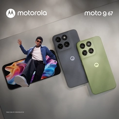 Smartphone Motorola G67 256GB 4GB RAM Tela 6.8" Câmera 50MP + 8MP e Selfie 32MP Chumbo