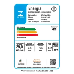 Geladeira Frost Free 2 Portas 512L Brastemp BRM62AB Branca Bivolt