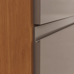 Guarda-Roupa 6 Portas 9 Gavetas Henn Imperial D344-220 Cinamomo/Avelã