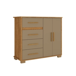Cômoda 4 Gavetas Bella Rodial 55CO2438 Cinamomo/Capuccino SE