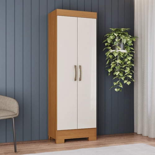 Sapateira Multiuso 2 Portas Henn B387-221 Cinamomo/Off White SE