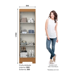 Sapateira Multiuso 2 Portas Henn B387-221 Cinamomo/Off White SE
