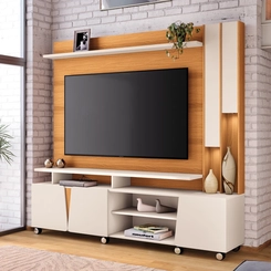 Home para TV até 70" HB Móveis Virtus 3 Portas Cinamomo/Off White