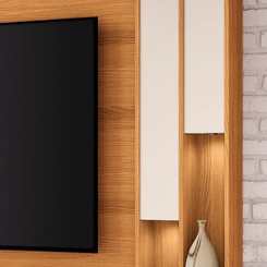 Home para TV até 70" HB Móveis Virtus 3 Portas Cinamomo/Off White
