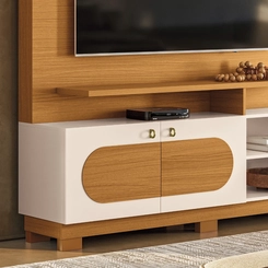 Home para TV até 60" HB Móveis Axis 2 Portas Cinamomo/Off White