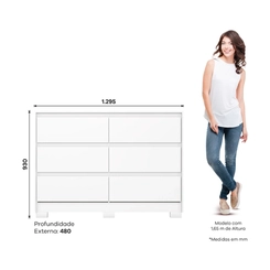 Cômoda 6 Gavetas Ravenna Henn D737-10 Branco SE