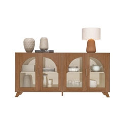 Cristaleira 4 Portas Artely Murano 004782 Cinamomo/Off White SE
