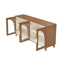 Cristaleira 4 Portas Artely Murano 004782 Cinamomo/Off White SE