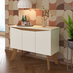 Cristaleira 3 Portas Artely Oásis 004794 Cinamomo/Off White SE