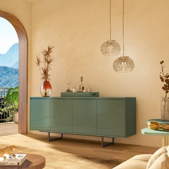 Cristaleira 4 Portas Artely Serra 004759 Verde Menta SE