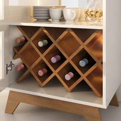 Cristaleira Alta 1 Porta Artely Mirage 004801 Cinamomo/Off White SE