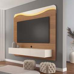 Painel para TV até 75'' Artely Lumiere 004783 Cinamomo/Off White SE
