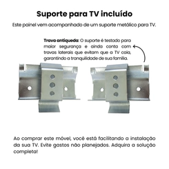 Painel para TV até 75'' Artely Lumiere 004783 Cinamomo/Off White SE