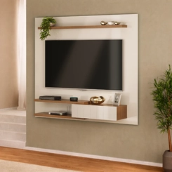 Painel para TV até 55'' Artely Monza 004795 Cinamomo/Off White SE