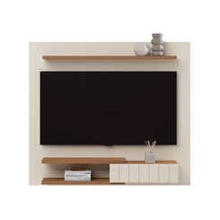 Painel para TV até 55'' Artely Monza 004795 Cinamomo/Off White SE