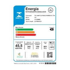 Geladeira 2 Portas Side by Side Inverter 516L TCL C516SBIMN1 Inox