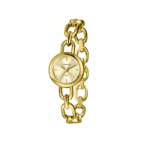 Relógio Feminino Lince Lrgm068l24-c1kx Dourado Moderno Pulseira Corrente